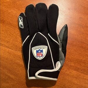 NFL Equipment Black and Gray Football Receiving Glove(Left)
